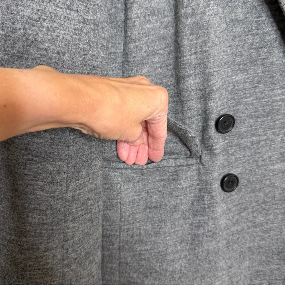 J.Crew Double-breasted blazer in grey wool preppy classic school girl academia